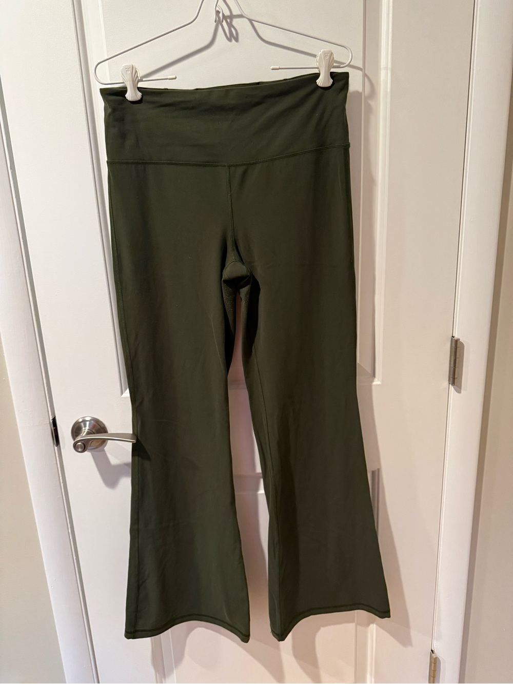 Athleta Elation Flare Pant in Olive Green
